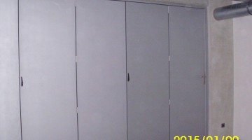  Ściana mobilna w systemie harmonijkowym, aluminium.